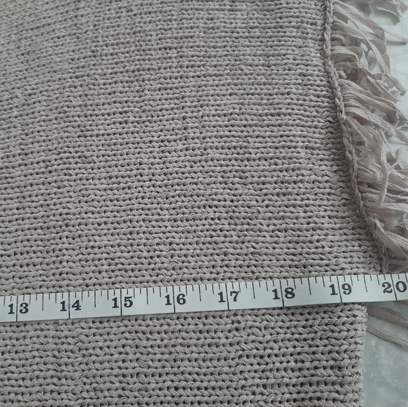 Conrad C Beige  Coastal Cowgirl sleeveless knit top with fringe and details M - Picture 6 of 9